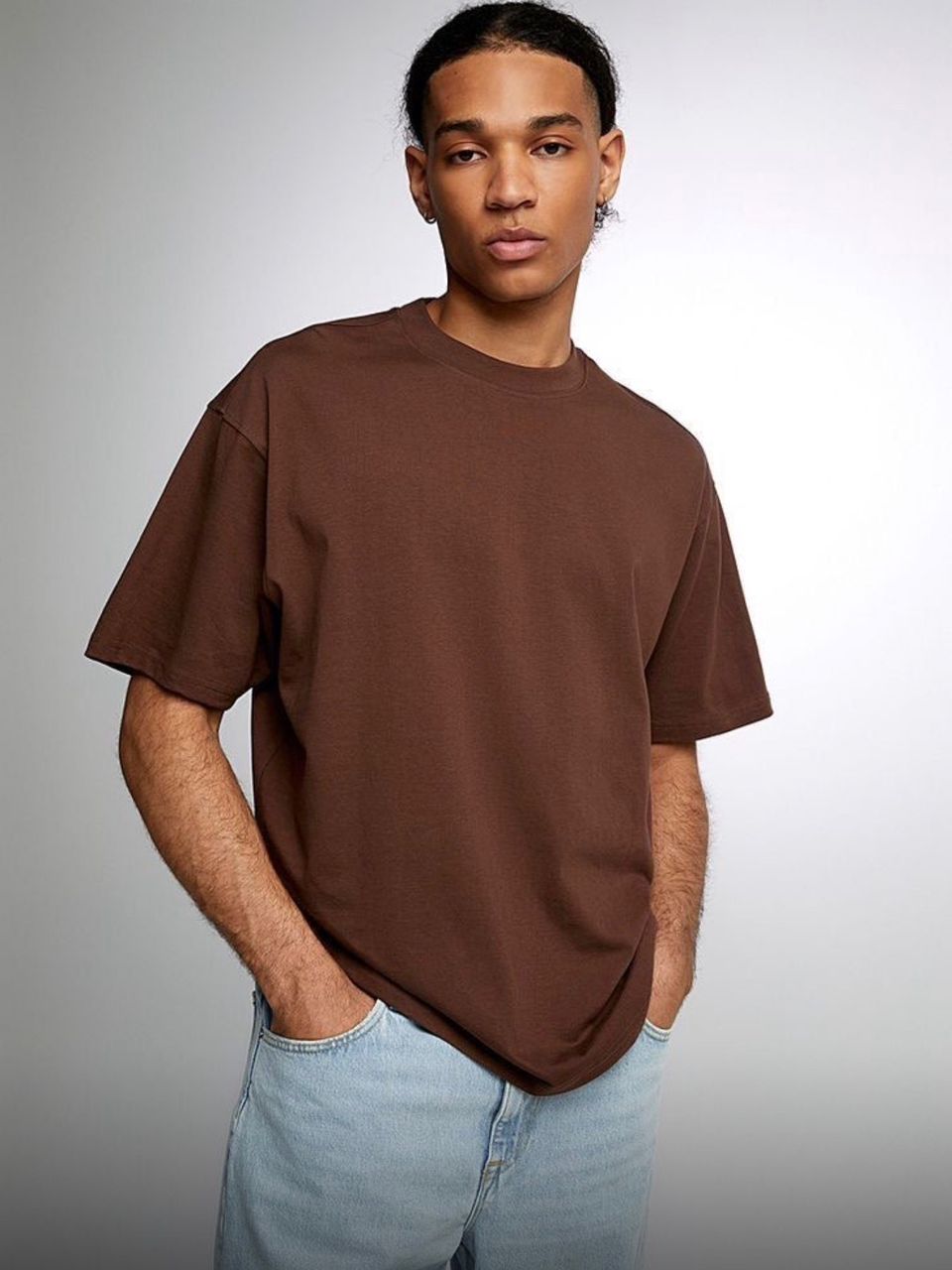T-shirt Oversize Homme – Marron