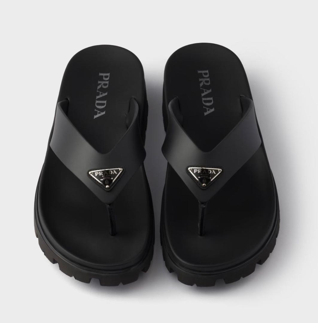 Tongs Prada Homme Noires