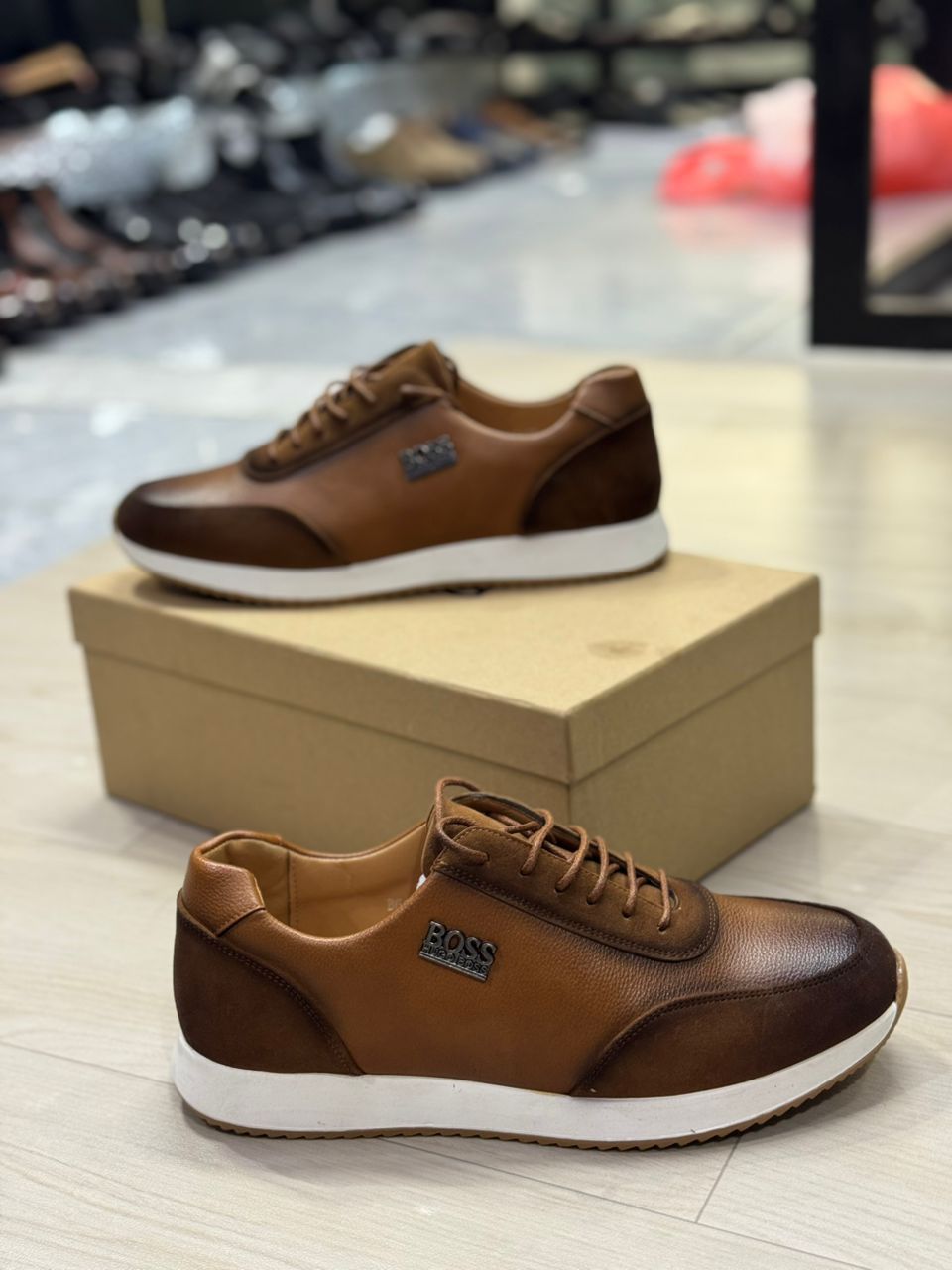 Boss – Sneakers Marron  Premium Homme