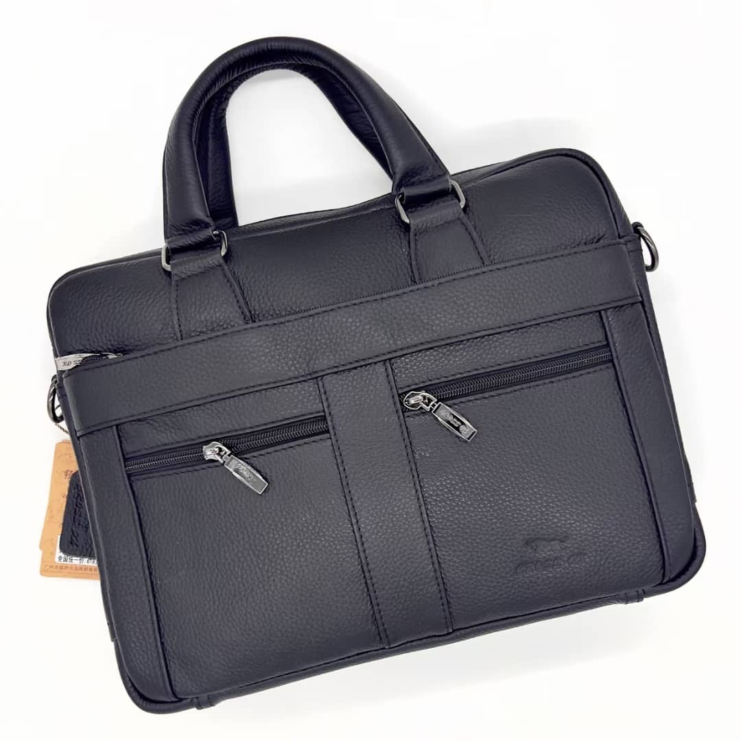 Sacoche Homme Cuir Noir – Porte-Documents & Ordinateur Portable