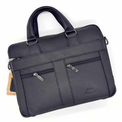 Sacoche Homme Cuir Noir – Porte-Documents & Ordinateur Portable
