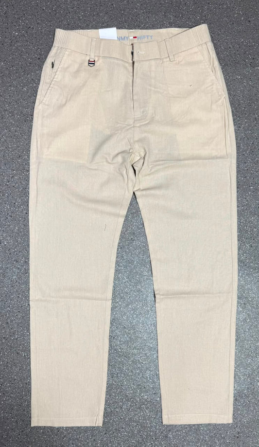 Pantalon Homme en Lin Beige