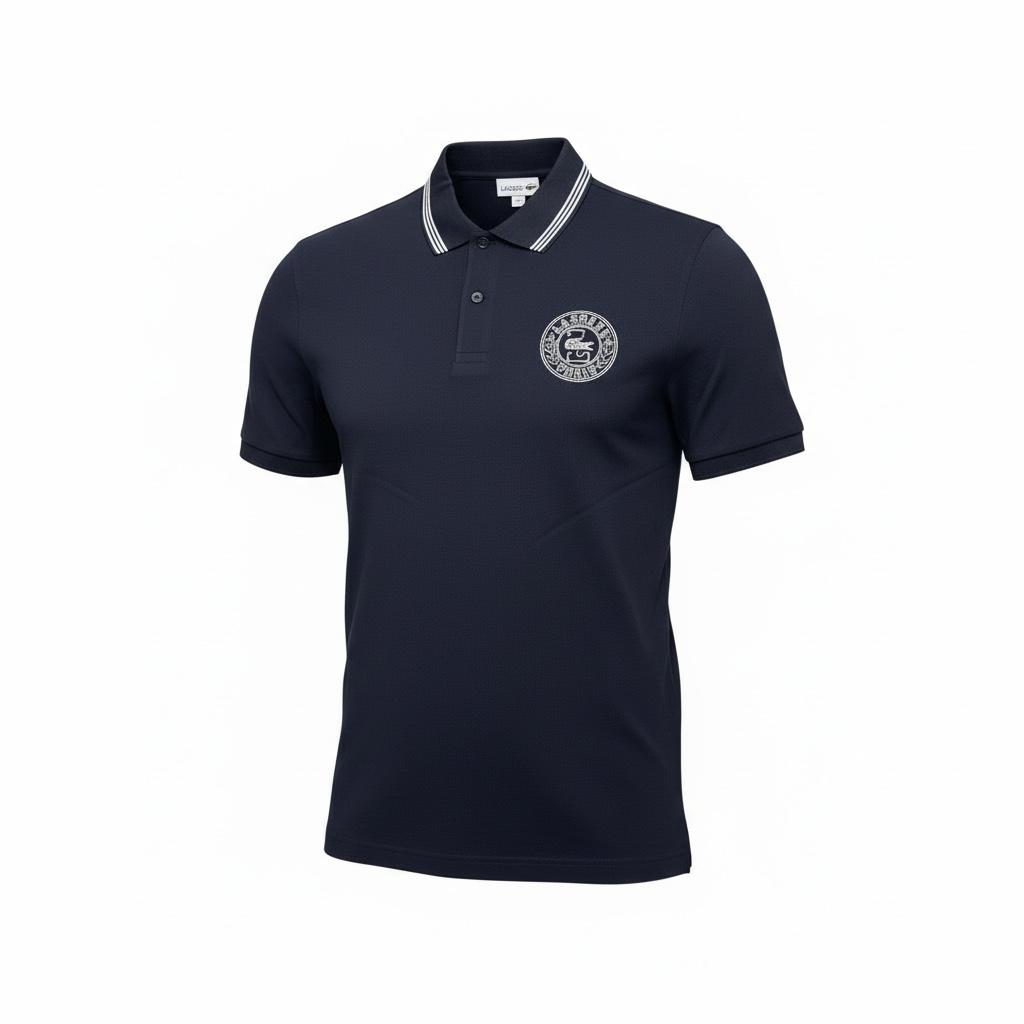 Polo Lacoste Bleu de Nuit – Style Élégant et Intemporel