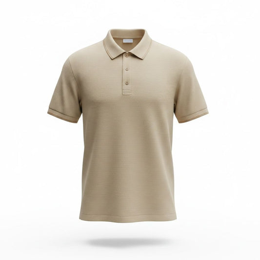 Polo Homme Beige Clair – Élégant et Intempor