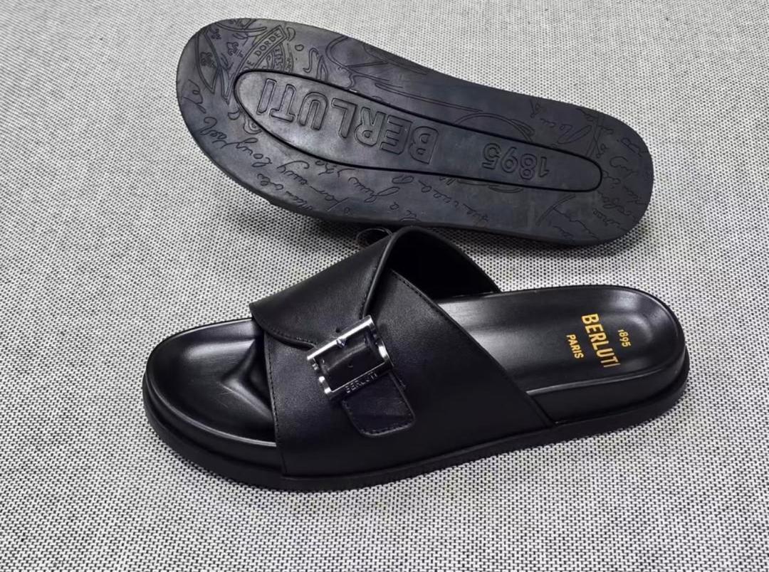 Sandale Homme Noire à Boucle