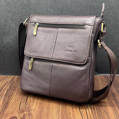 Sac Bandoulière Homme Cuir Noir – Compact et Élégant