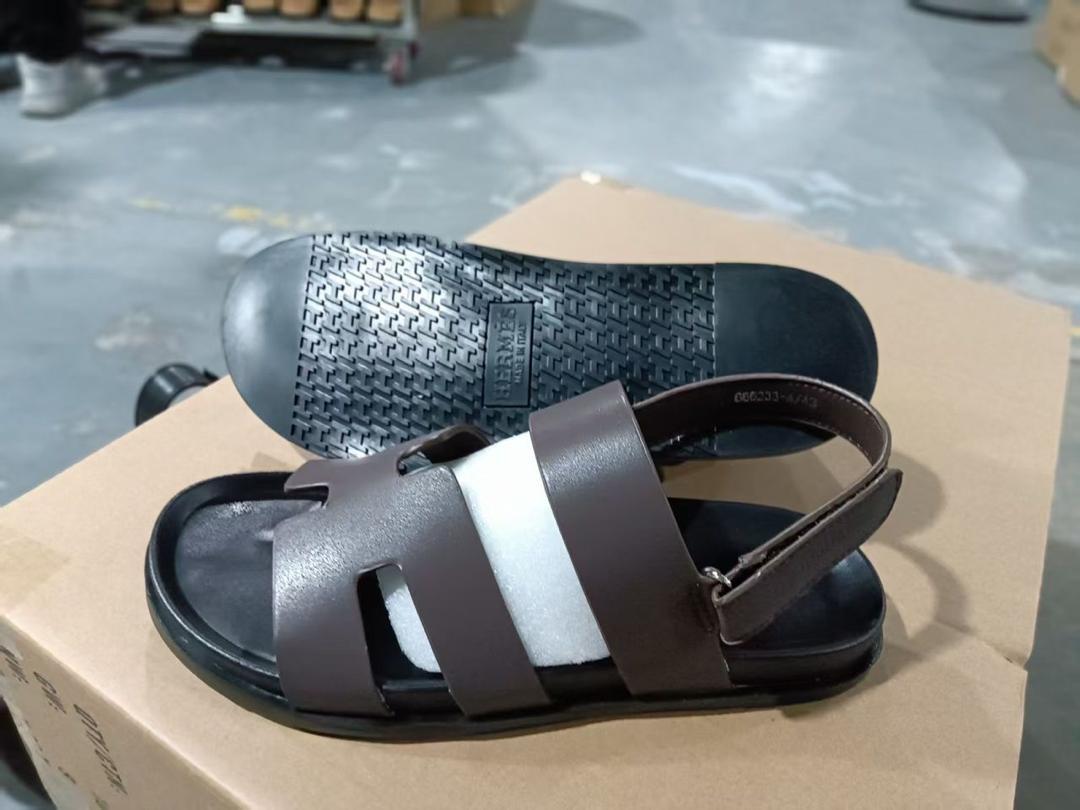 Sandale Homme Marron à Brides Multiples
